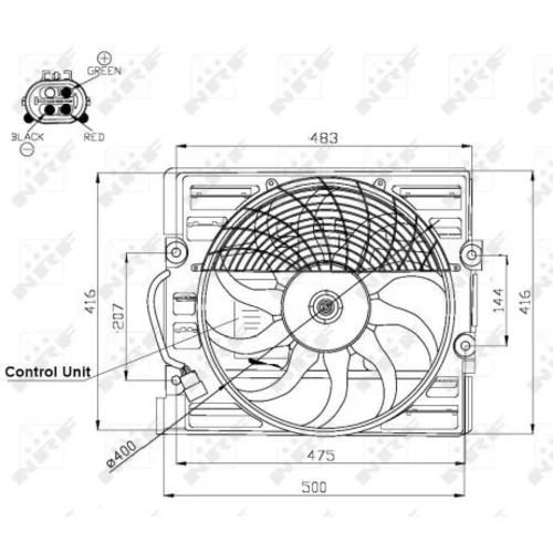 Ventilátor chladenia motora NRF 47481 - obr. 1