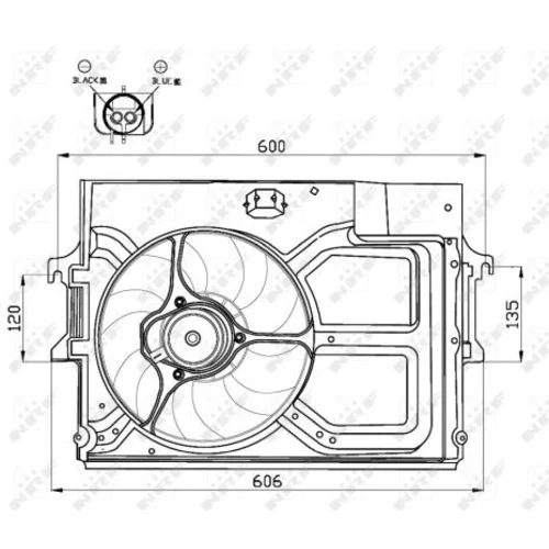 Ventilátor chladenia motora NRF 47490 - obr. 2