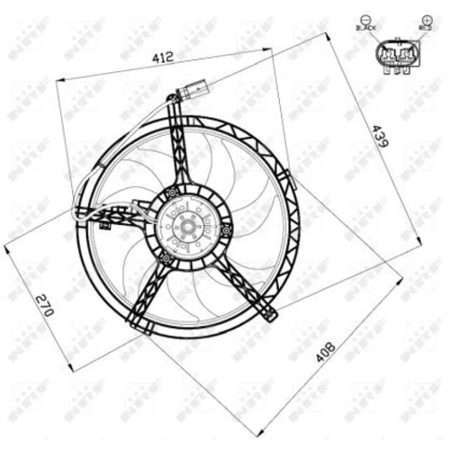 Ventilátor chladenia motora 47509 /NRF/ - obr. 2