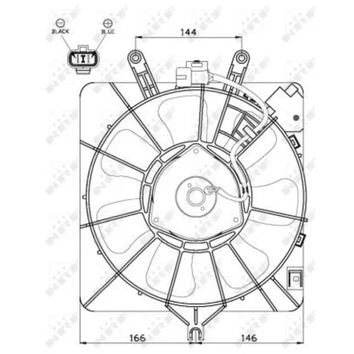 Ventilátor chladenia motora NRF 47512 - obr. 2