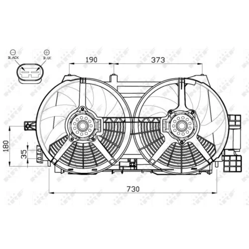 Ventilátor chladenia motora NRF 47556 - obr. 2