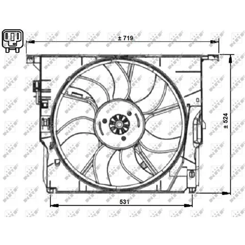 Ventilátor chladenia motora 47727 /NRF/ - obr. 2