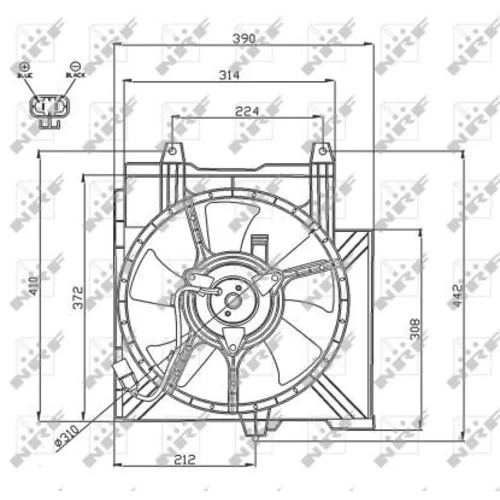 Ventilátor chladenia motora NRF 47742