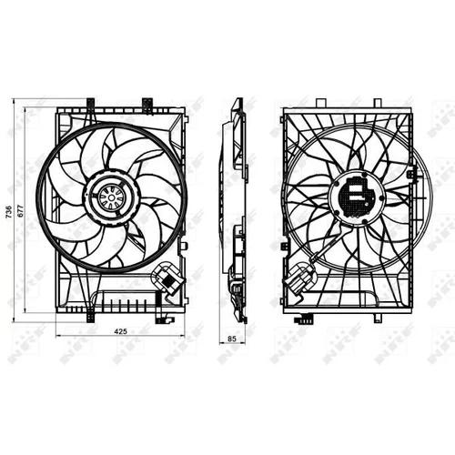 Ventilátor chladenia motora NRF 47846 - obr. 7