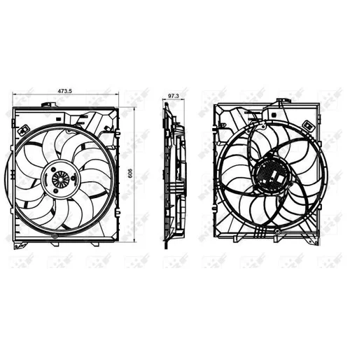 Ventilátor chladenia motora NRF 47863 - obr. 1