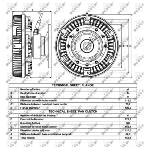 Spojka ventilátora chladenia NRF 49055 - obr. 4