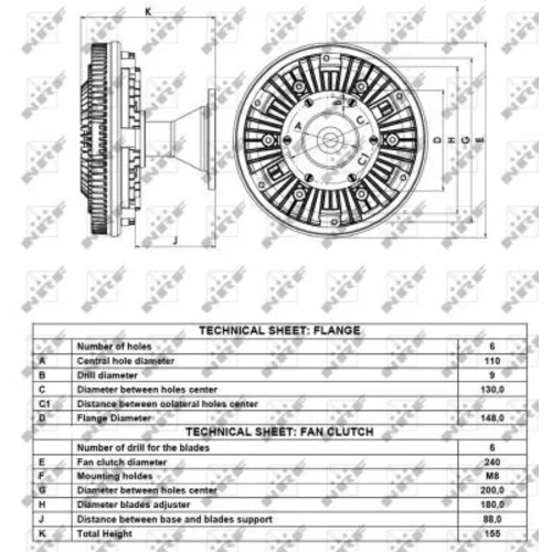 Spojka ventilátora chladenia NRF 49126 - obr. 4