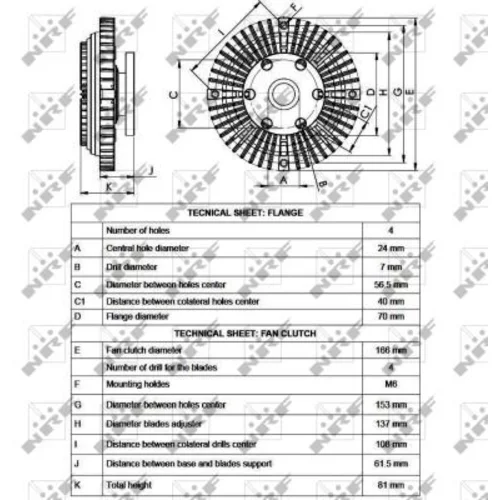 Spojka ventilátora chladenia NRF 49525 - obr. 4