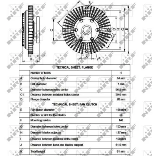 Spojka ventilátora chladenia NRF 49549 - obr. 2