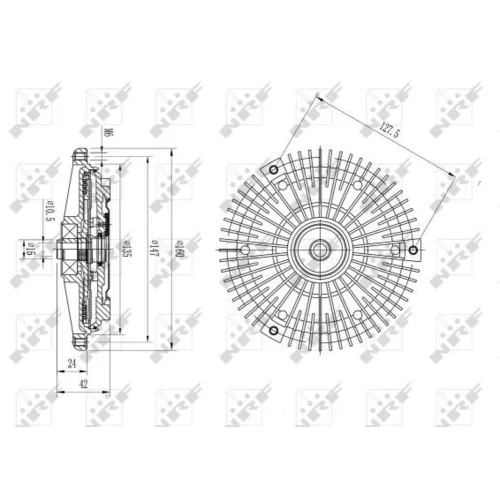 Spojka ventilátora chladenia NRF 49575 - obr. 4