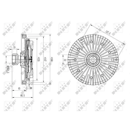 Spojka ventilátora chladenia NRF 49582 - obr. 1