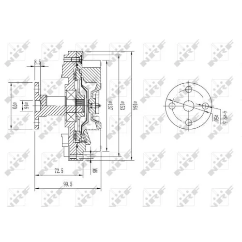 Spojka ventilátora chladenia NRF 49597 - obr. 4