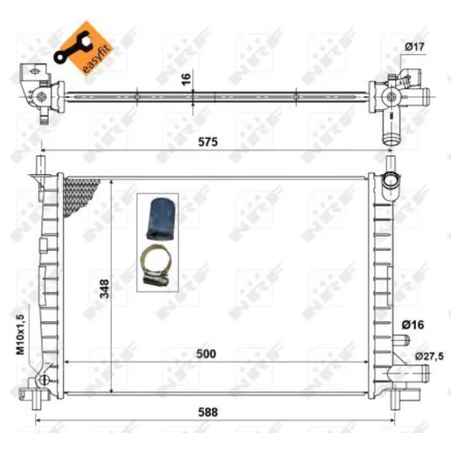 Chladič motora NRF 50130 - obr. 4