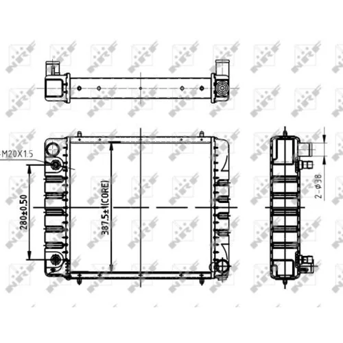 Chladič motora NRF 50477 - obr. 3