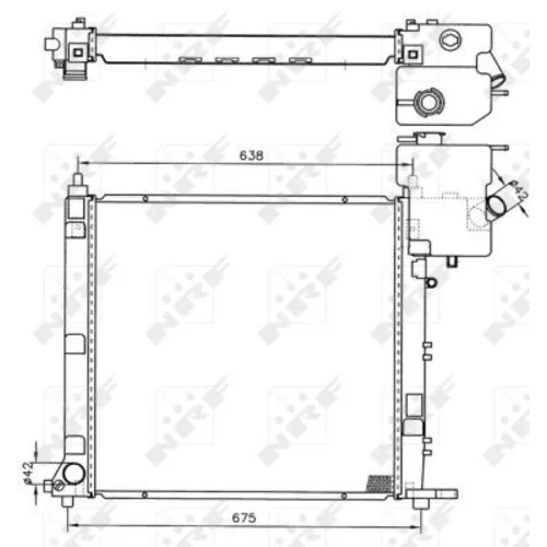 Chladič motora NRF 50598 - obr. 4