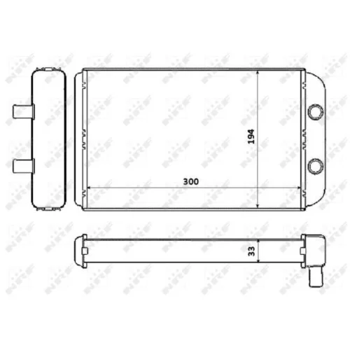 Výmenník tepla vnútorného kúrenia NRF 53562 - obr. 2