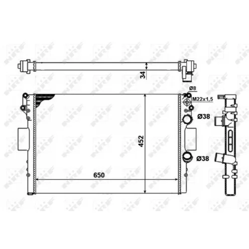 Chladič motora NRF 53623A - obr. 4