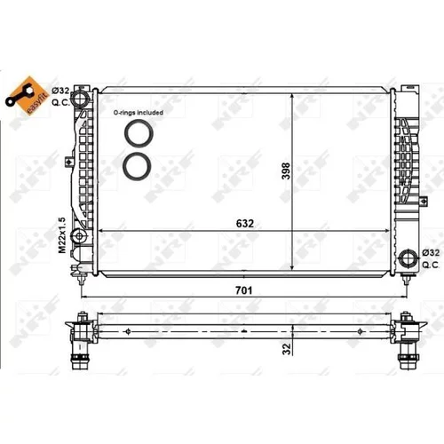 Chladič motora NRF 539504 - obr. 4