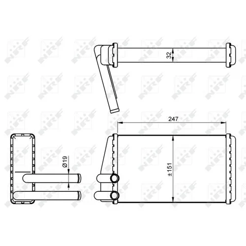 Výmenník tepla vnútorného kúrenia NRF 54267 - obr. 4