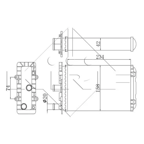 Výmenník tepla vnútorného kúrenia NRF 54321 - obr. 4