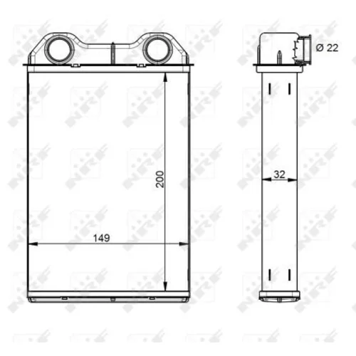 Výmenník tepla vnútorného kúrenia NRF 54341 - obr. 4