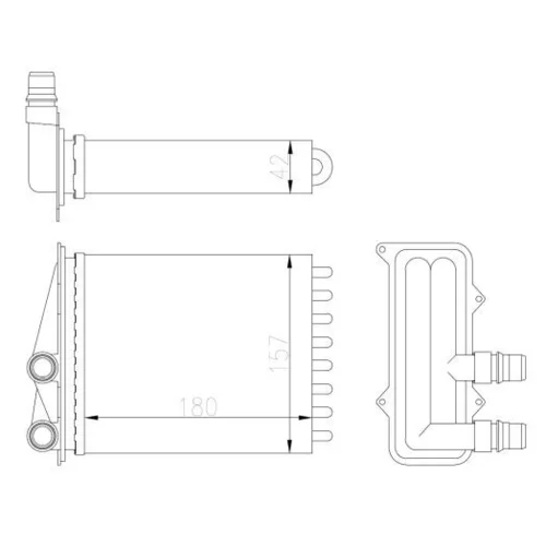 Výmenník tepla vnútorného kúrenia NRF 54412 - obr. 4