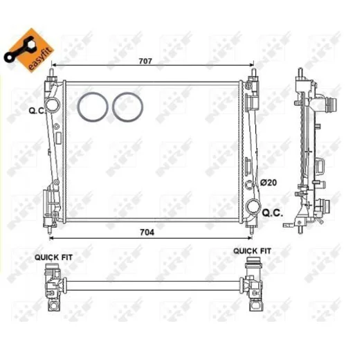 Chladič motora NRF 54752 - obr. 4