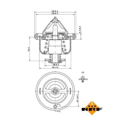 Termostat chladenia NRF 725108 - obr. 4