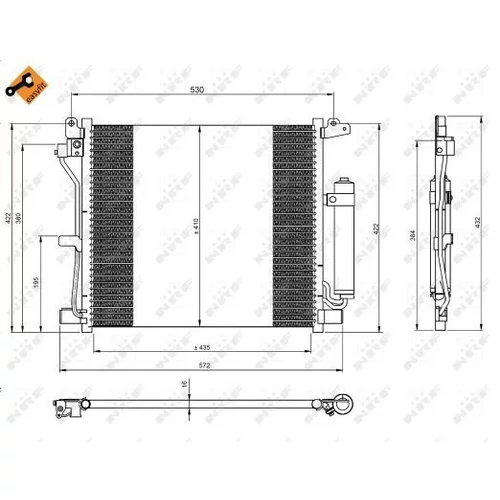 Kondenzátor klimatizácie NRF 350226 - obr. 4