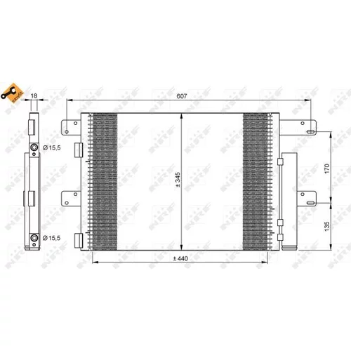 Kondenzátor klimatizácie NRF 35896 - obr. 4