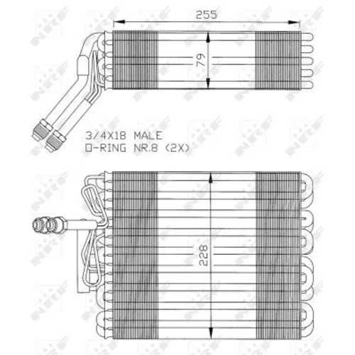 Výparník klimatizácie NRF 36024