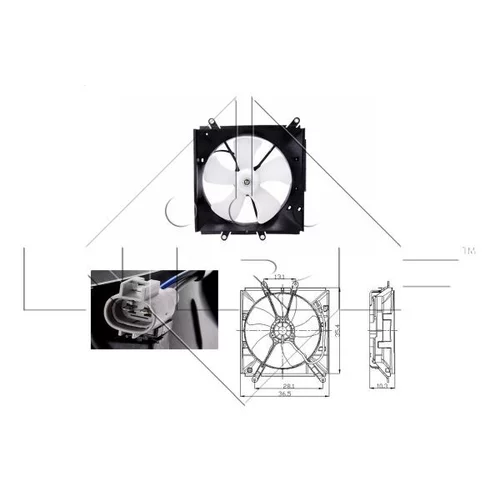 Ventilátor chladenia motora NRF 47016