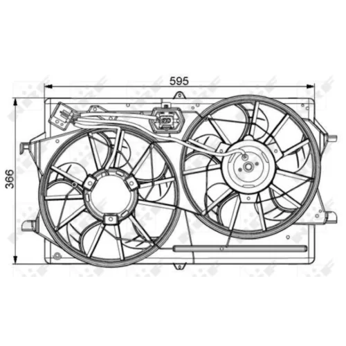 Ventilátor chladenia motora NRF 47061