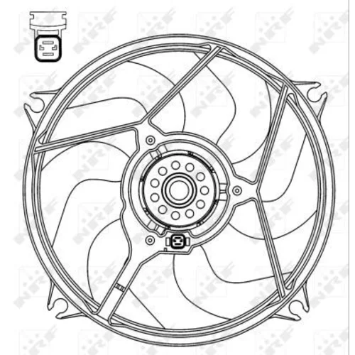 Ventilátor chladenia motora NRF 47069