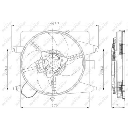 Ventilátor chladenia motora NRF 47259 - obr. 1