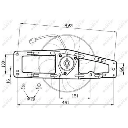 Ventilátor chladenia motora NRF 47476 - obr. 2