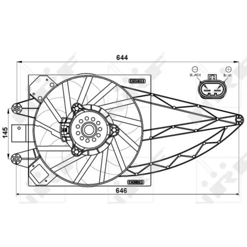 Ventilátor chladenia motora NRF 47541 - obr. 2