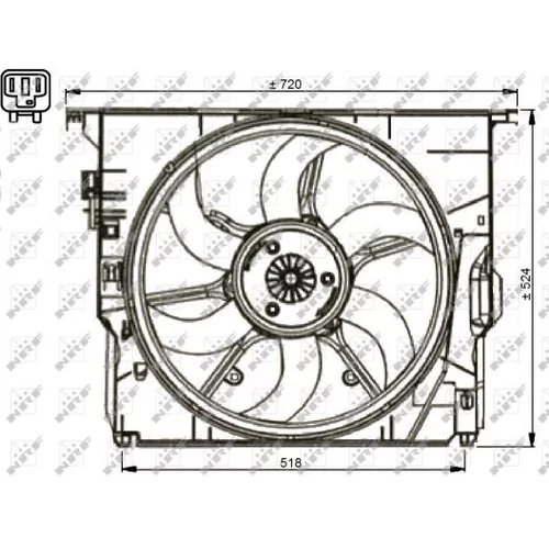 Ventilátor chladenia motora NRF 47737 - obr. 2