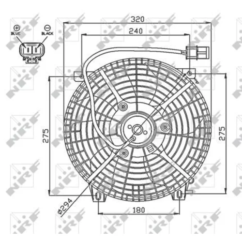 Ventilátor chladenia motora NRF 47752