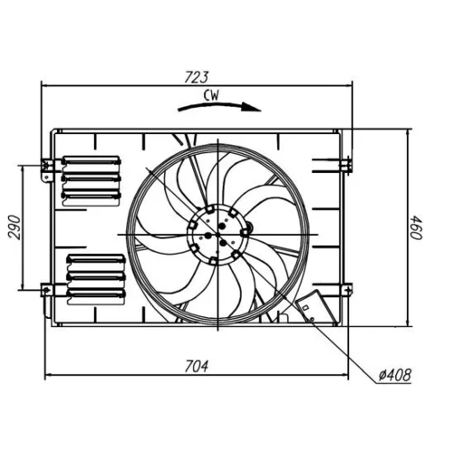 Ventilátor chladenia motora NRF 47925