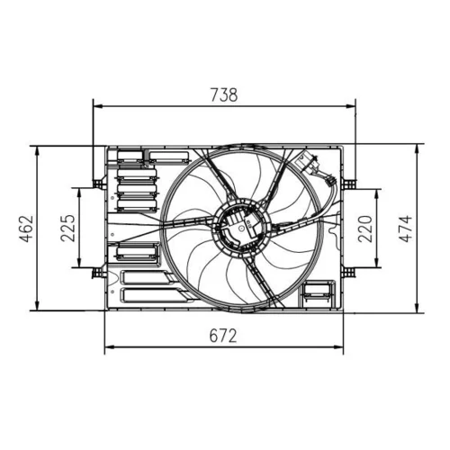 Ventilátor chladenia motora 47950 /NRF/