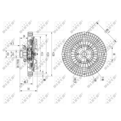 Spojka ventilátora chladenia 49566 /NRF/ - obr. 4