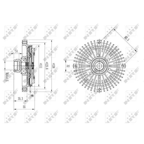 Spojka ventilátora chladenia NRF 49567 - obr. 4