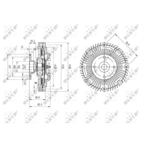 Spojka ventilátora chladenia 49571 /NRF/ - obr. 4