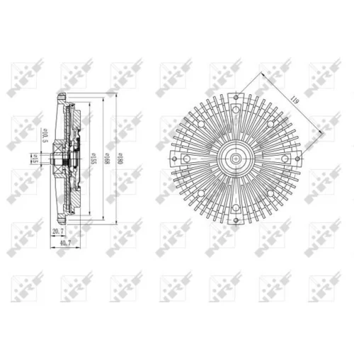 Spojka ventilátora chladenia NRF 49588 - obr. 4