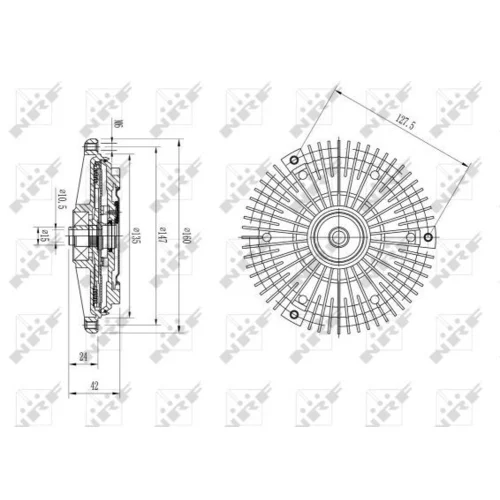 Spojka ventilátora chladenia NRF 49627 - obr. 4