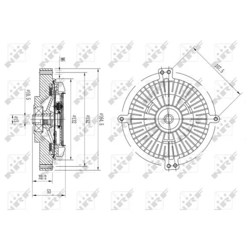 Spojka ventilátora chladenia NRF 49641 - obr. 4