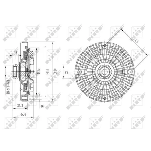 Spojka ventilátora chladenia NRF 49642 - obr. 4