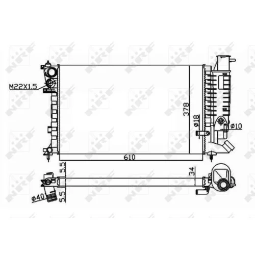 Chladič motora NRF 50419 - obr. 4