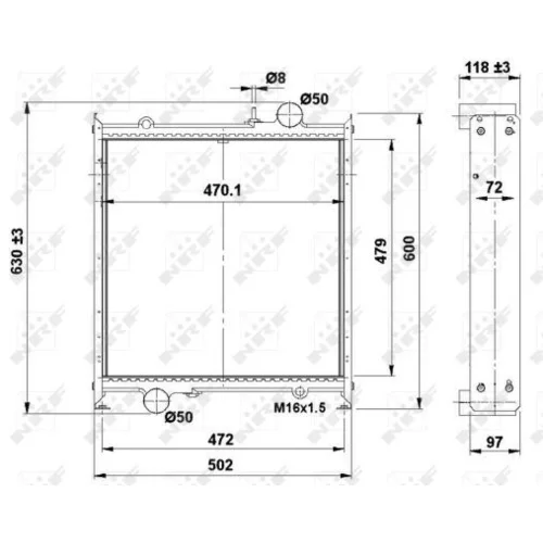 Chladič motora NRF 504366 - obr. 4